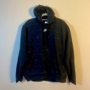 Mens Nike All over print center swoosh hoodie